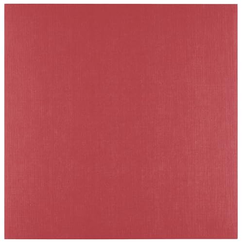 Florence Leinenkarton Rot 250 g – Kartengestaltung - 30,5 x 30,5 cm - Ruby - Scrapbooking Bedarf - Schwergewichtig, Reißfest - Erstellen Sie Elegante Einladungen, Geschenkboxen und Kunstprojekte von Florence