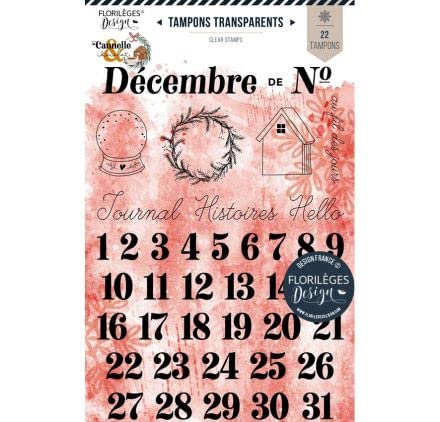 22 transparente Stempel "Florilèges Design Zimt und Schokolade" Hallo Dezember von Florilèges Design