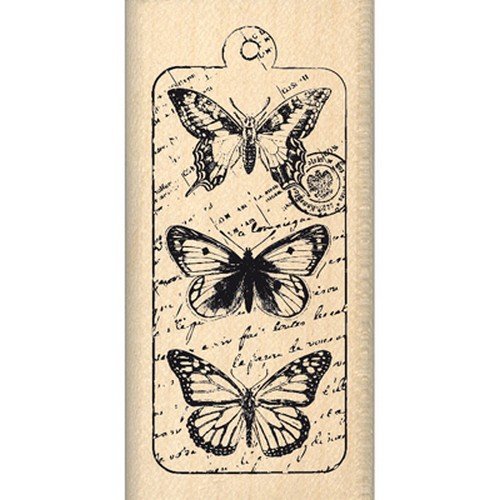 Florilèges Design FC212063 Stempel, Motiv: Schmetterlinge, Scrapbooking, 6°x°3°x°2,5°cm, Beige von Florilèges Design