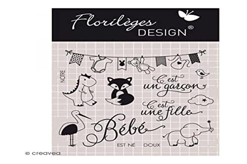 Florilèges Design Stempel, transparent, Polymer, 9,5 x 9,5 cm von Florilèges Design