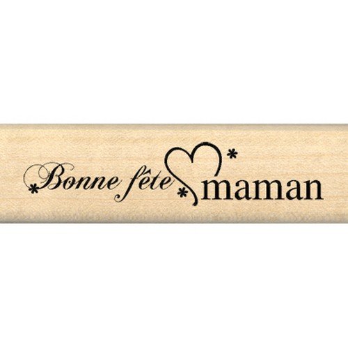 Florilèges Design Stempel Scrapbooking Bonne fête beige 2 x 7 x 2,5 cm Mama beige von Florilèges Design