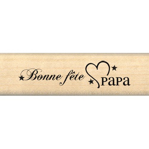 Florilèges Design Stempel Scrapbooking Bonne fête beige 2 x 7 x 2,5 cm Papa beige von Florilèges Design