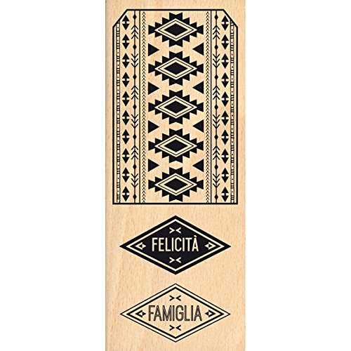 Florilèges Design etichetta Aztec Stempel, Holz, 15 x 6 x 2,5 cm von Florilèges Design