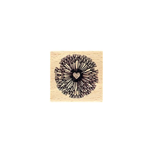 Florilèges Design fb117020 Blume aus Herzen Stempel Holz 4 x 4 x 2,5 cm von Florilèges Design