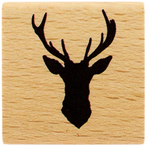 Florilèges Design Stempel Hirsch Silhouette, Holz, 4 x 4 x 2,5 cm von Florilèges Design