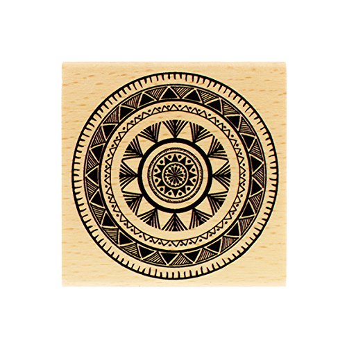 Florilèges Design fe216005 Stempel Kreis Ethnische Holz 7 x 7 x 2,5 cm von Florilèges Design