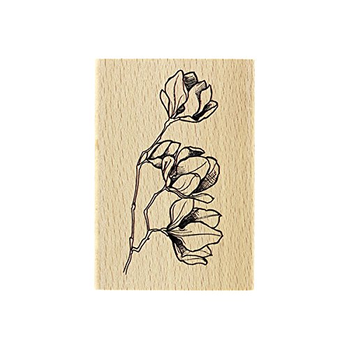 Florilèges Design fg117085 Blumen in Tasten Stempel Holz 10 x 7 x 2,5 cm von Florilèges Design