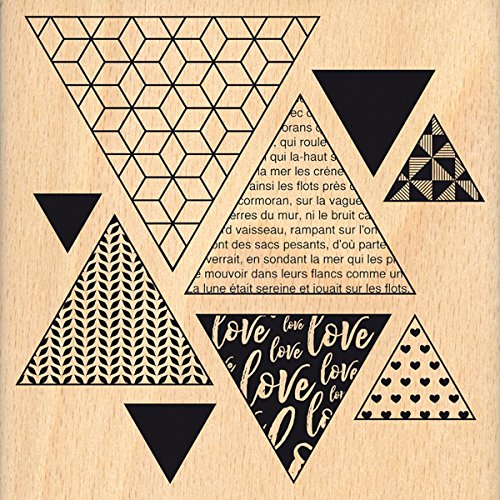 Florilèges Design fga116069 Stempel Holz Dreiecke Deko Holz Farbe Holz 10 x 2,5 cm von Florilèges Design