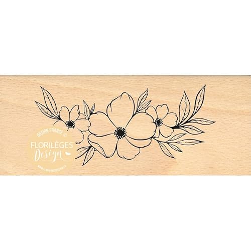 Holzstempel Trio de Fleurs Sublimes, Beige von Florilèges Design