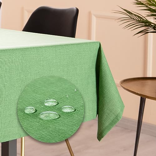 Tischdecke Outdoor Abwaschbar 140x140 Grün Gartentischdecke Tischdecken Wetterfest Wachstuchtischdecke Table Cloth Made in Italy für Den Außenbereich Tischtuch von Flowen