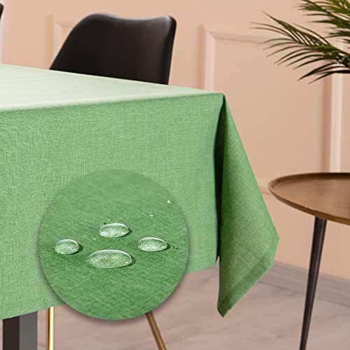 Tischdecke Outdoor Abwaschbar 140x180 Grün Gartentischdecke Tischdecken Wetterfest Wachstuchtischdecke Table Cloth Made in Italy für Den Außenbereich Tischtuch von Flowen