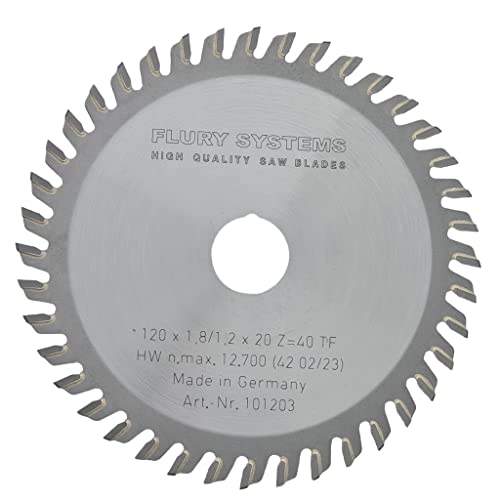 Flury Guhdo HW Kreissägeblatt Mafell Maschinen 120x1,8/1,2x20mm Z 40 TF 101203 von Flury Systems