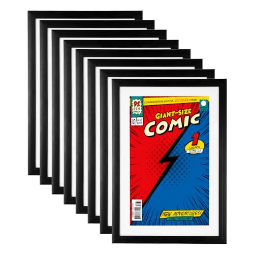 Fly2Top 8 Stück Comic-Buch-Rahmen Wand-Display: UV-Schutz Bilderrahmen von Fly2Top