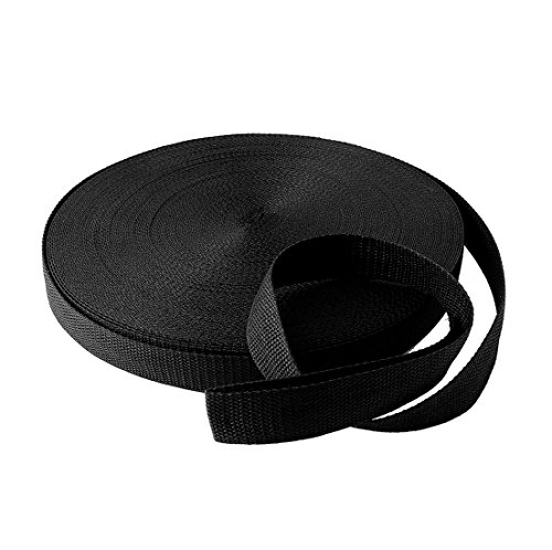 Flyshop Polypro-Gurtband, 10 mm, 1,0 cm, 3/8 inch, 25 Garne, Schwarz von Flyshop