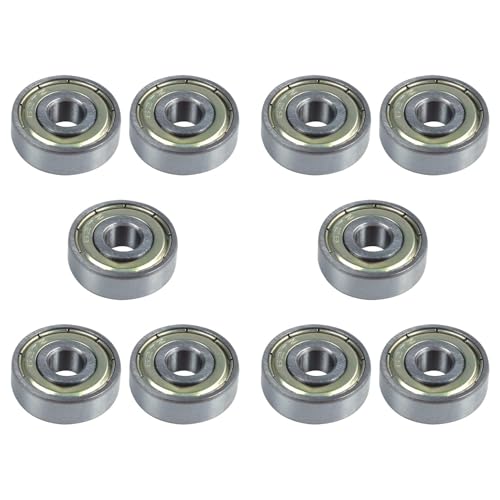 Fmoutyy 10X Silber Metall 627Z Rillenkugellager Kugellager 7mm X 22mm X 8mm von Fmoutyy