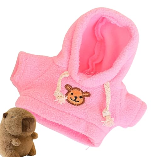 FmtwPhn Plüschpuppenkleidung,Kleidung zum Bauen eines | Plüschkleidung,Kleine Kapuzenpullover zum Sammeln, Capybara-Kuscheltier-Shirt, süßer Stoffpuppenpullover für 7,87 bis 9,84 Zoll große Puppen von FmtwPhn