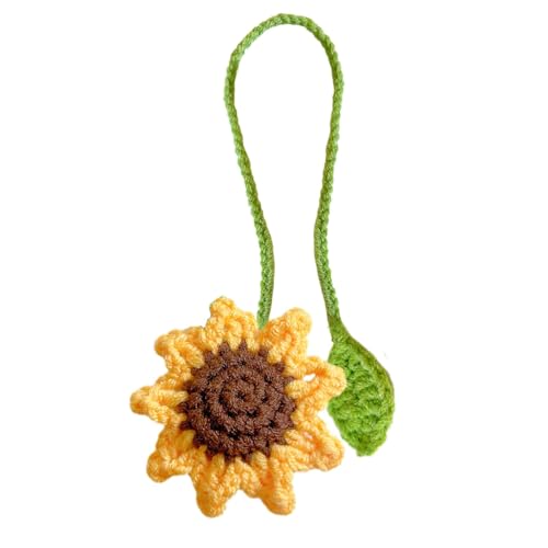 Gehäkelte Blumensprossen-Lesezeichen – Handgefertigte Gestrickte Lesezeichen, Gehäkelte Pflanzen-Lesezeichen | Niedliche Handgemachte Gestrickte Blumen-Seitenmarkierungen, Häkelblumen-Accessoire Für S von Fmzrbnih