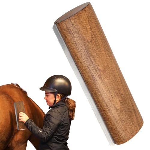 Pferdepflegebürste – Pferdepflegebürste, Ergonomischer Holzpfleger Für Haustiere | Pferdebürste Mit Holzgriff Und Edelstahlzähnen Für Hunde, Katzen, Ziegen, Kühe Und Pferde, 7,9 X 2,7 X 1,3 Zoll von Fmzrbnih