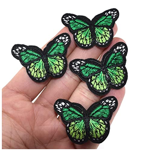 Bügelflicken 5 stücke stickerei schmetterling flecken for kleidung eisen auf patch appliques aufkleber stoff DIY. Zubehör 3.0 x 4,4 cm Flicken Zum Aufbügeln (Size : Color 11) von FnnEmg