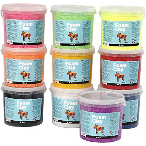 Creativ Company Foam Clay® Modelliermasse Set, 10 x 560 g von Foam Clay