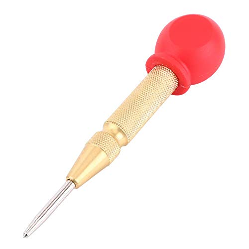 Center Punch, 1pc Automatischer Center Punch mit HSS Tip Protection Cap Metalworking Stanzwerkzeug(Gold) von Focket