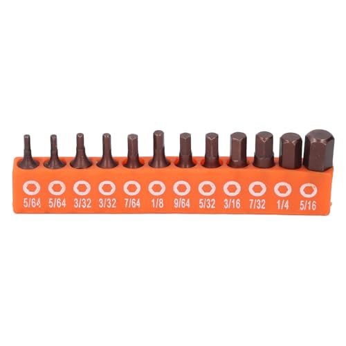 12 -pcs -Hex -Bit -Set, Imperial 1/4 Shank für Bohrer Elektrische Schraubendreher, S 2 Legierungsstahl 25 -mm -Bohrer -Bit -Set, Hex Shank -Bohrer -Bit mit Lagerhalter, Werkzeuge von Fockety