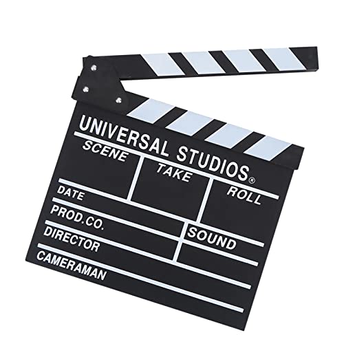 Film Film Clap Board, Hölzerner Film Clapboard Film Clapper Board, Regisseur Szene Clapperboard TV -Film Clapper Board Film Cut -Requisiten für Shoot -Requisiten, Cosplay, von Fockety