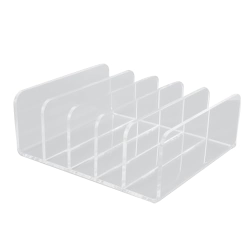 Schreibtisch-Akten-Organizer, 5 Fächer, Transparenter Aktenhalter, Acryl-Schreibtisch-Organizer, Desktop-Akten-Organizer, Aktenordner-Halter, Sortierer für Post, Briefpapier von Fockety