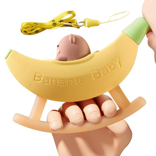 Foeirp Whistle for Kids in Cartoon Design, Silicone Noise Maker Whistle, Fun Banana Bear Music Whistle Toys with Lanyard, Perfect for Christmas and Birthday von Foeirp