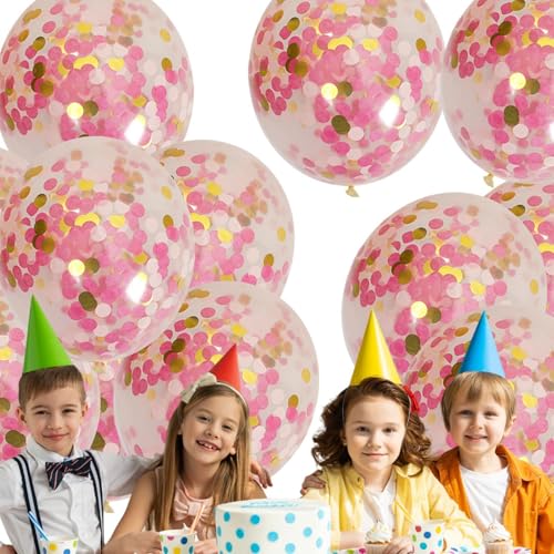 Goldfarbene Konfetti-Ballons, mehrfarbige Pailletten-Ballons, Party-Dekoration, Hochzeitsballon-Dekoration, Babyparty-Ballons, Latex-Konfetti-Ballons für Hochzeit und Babyparty von Foeirp