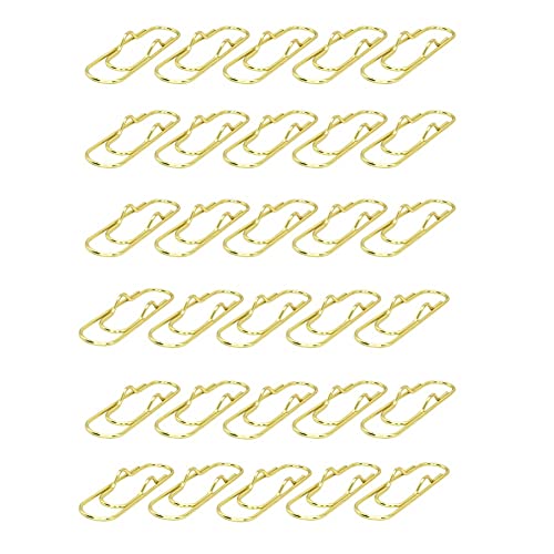 Foemey 30 Stück Bleistiftklammern aus Metall, multifunktionale Clips für goldene Stifte, Büroklammern von Foemey
