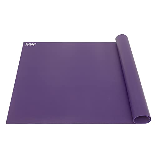 Foepoge Silikonmatte Groß 92x61 cm Bastelmatte für Epoxidharz Handwerk Schmuckherstellung, Mehrzweck Arbeitsmatte Silikon Unterlage für Resin Gießharz, Tischset, Platzset, Tischmatte, Violett von Foepoge