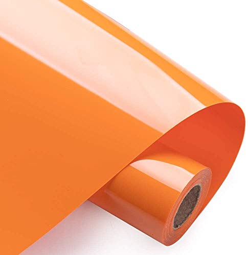 Foeska Plotterfolie Textil - 30.5cm x 3m Orange Flexfolie zum Aufbügeln auf T-Shirt Orange von Foeska