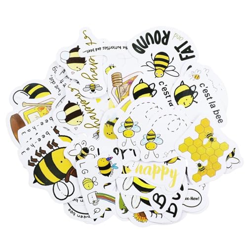 Scrapbooking Bee Stickers, 46Pcs Bee Emotions Scrapbook Stickers, Cute Honey Bee Stickers, Good Mood Stickers for Photo Albums, Diaries, Crafts, Scrapbooks, Notebooks, Memoirs von Fofuyim