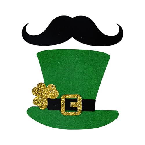 Fogukier Koboldhut-Papierausschnitte, St. Patricks Day-Ausschnitte,Irische Festliche Ornamente Party-Requisiten | Foto-Dekoration aus Papier für Kunstschulen, irische Partys, Zuhause und von Fogukier