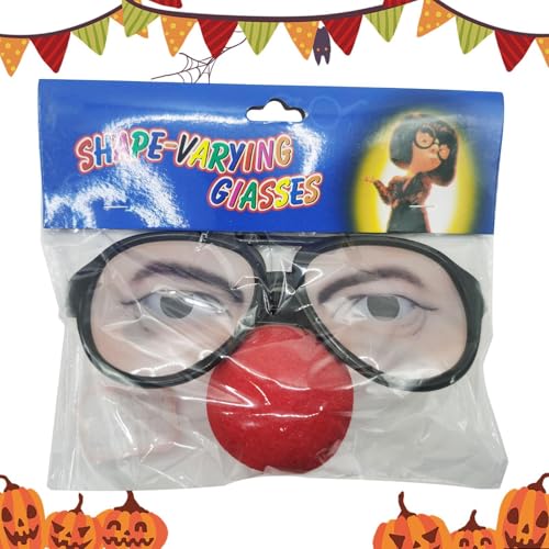 Fogukier Streich Brille Spielzeug, männliche und weibliche Brillen für Streiche, einzigartiges Aussehen Parteien Zubehör für Familientreffen, Halloween, Cosplay-Partys, Aprilscherz von Fogukier