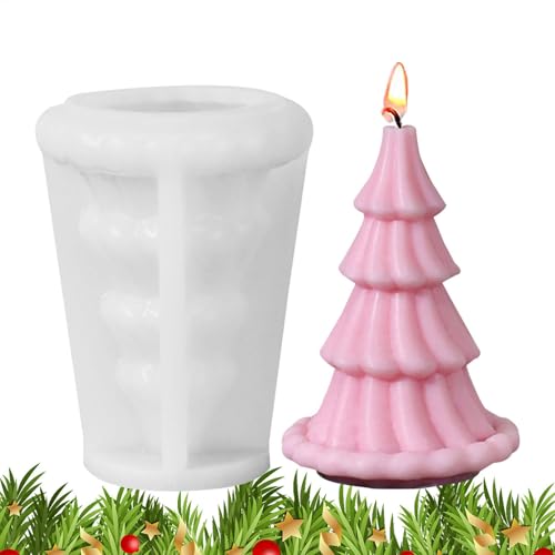 Fogukier Weihnachtsbaum-Silikonform für Seife, Gips, Seife, Epoxidharz, Wachs, Weihnachtsbaumform für Bastelarbeiten, Kuchen, Schokolade von Fogukier