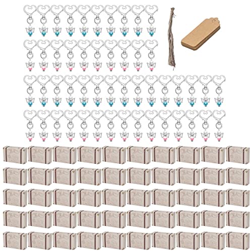 Fogun 50 Sets Engel Geschenk Schlüsselanhänger Süßigkeiten Box Kraft Tags Gast Rückkehr Für Babyparty Brautparty Hochzeit Party Dekoration Hochzeits Tags von Fogun