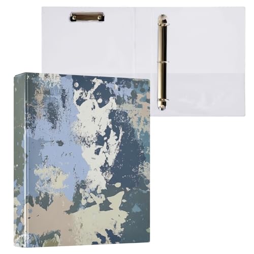 3 Ringbuch 1 und 1/2 Zoll mit Klemmbrett 1/2 Stück Schulhefter Hardcover Armee Camouflage Blau von Foiosoh