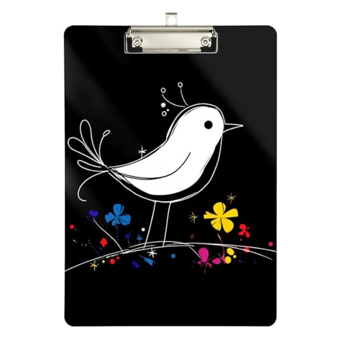 Aesthetic Canary Black Metal Clip Board Hard Board for Soccer Truck Driver Size 9 x 12 von Foiosoh