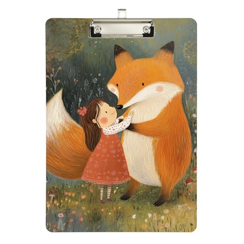 Foiosoh Chubby Fox and Little Girl Medic Klemmbrett, Standardloch für Klemmbrett, Lehrer, Größe 22,9 x 30,5 cm von Foiosoh