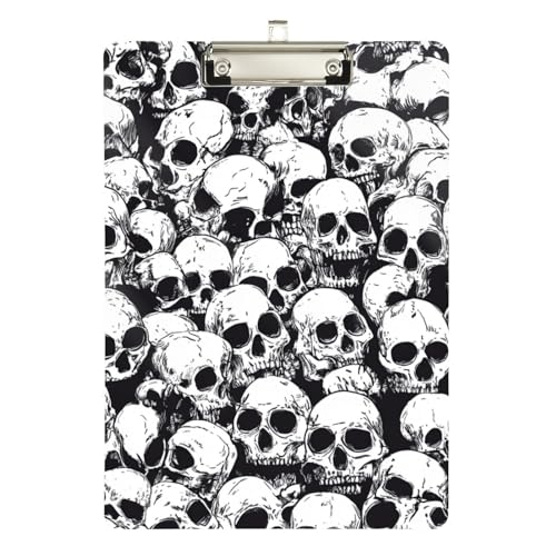 Foiosoh Funny Skull White Clip Boards Standard Hole for Nursing Student Trade Quest Size 9 x 12 von Foiosoh