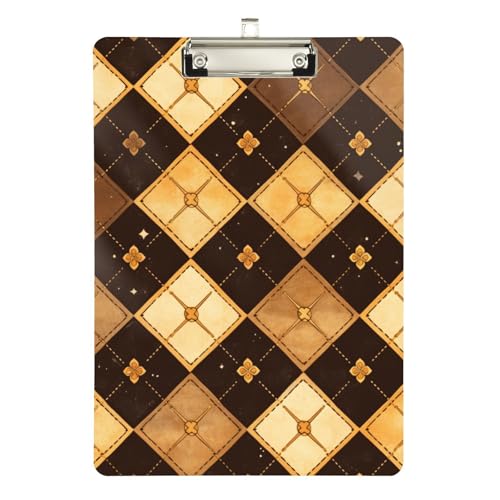 Foiosoh Klemmbrett-Klemmen, Kunststoff, für Krankenschwestern, Heimunternehmer, Größe 22,9 x 30,5 cm, Gelb / Braun Foiosoh Klemmbrett-Klemmen, Kunststoff, für Krankenschwestern, Heimunternehmer, Größe 22,9 x 30,5 cm, Gelb / Braun von Foiosoh