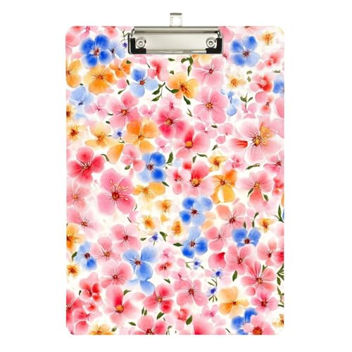 Foiosoh Pflaumenblüten Beauty Flowers Film Klemmbrett Kunststoff für legale Frauen Basketball Trainer Größe 9 x 12 von Foiosoh