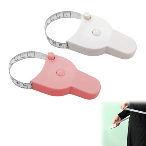 2 Stück Körper Maßband,Körpermaßband 150cm Portable Körpermassband, Body Measurement Tool für Gewichtsverlust, Push-Button Retract und Lock Pin System Design von Fokecci