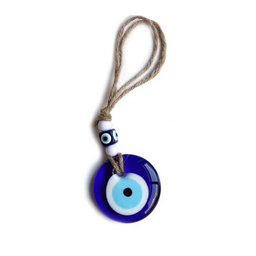 Fokroin Evil Eye, Türkisches Auge, Nazar Boncuk, Türkisches Blaues Auge Glas Anhänger, Glücksbringer, Für Glücksbringer Schmuckherstellung Rückspiegel Balkon Fenster Wohnkultur(5cm) von Fokroin