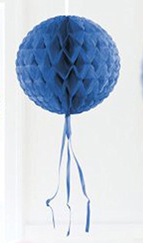 Deckenhänger Ball aus Wabenpapier 30 cm blau von Folat