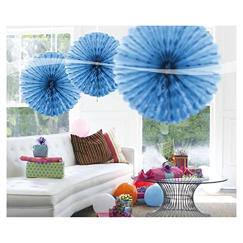 Dekoration Honeycomb Fan 45 cm – Baby Blau von Folat