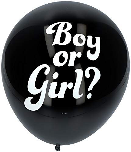 Folat 08568 Gender Reveal Ballon Mädchen 41cm-3 Stück, Schwarz von Folat