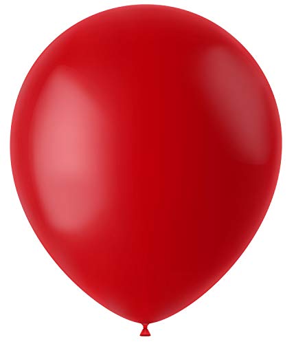 Folat 19645 - Latex Luftballons Oval - rot matt - 33cm - 100 Stk. von Folat